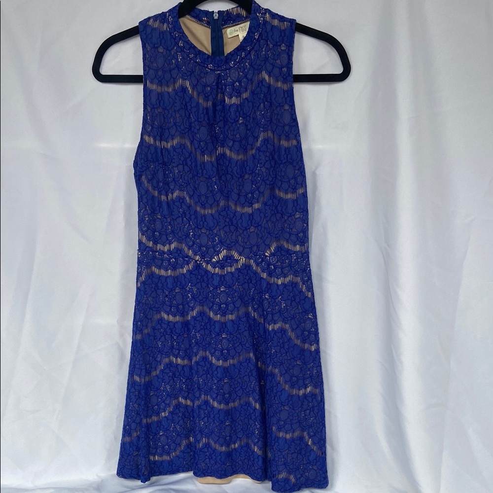 love, Fire Blue Lace Dress